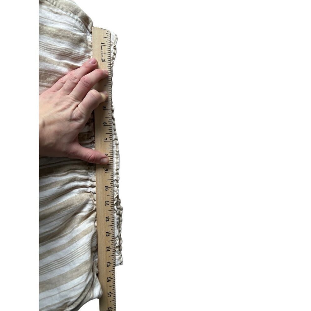 Faherty Monterey Linen Pants Natural Bombay Stripe size L - Picture 6 of 13